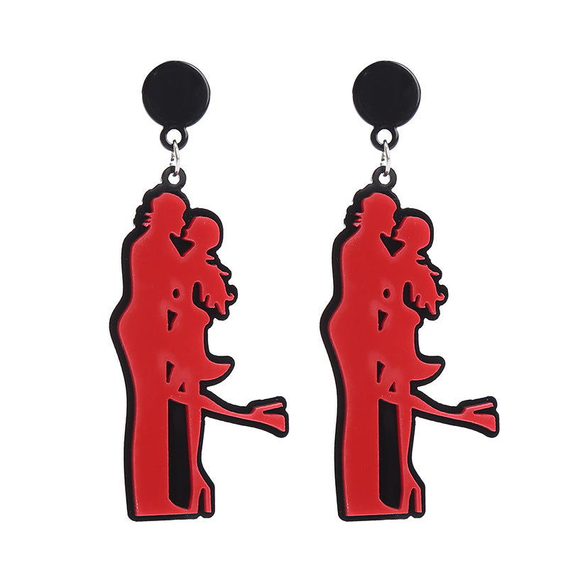 Wholesale Valentine's Day Acrylic Hearts Earrings